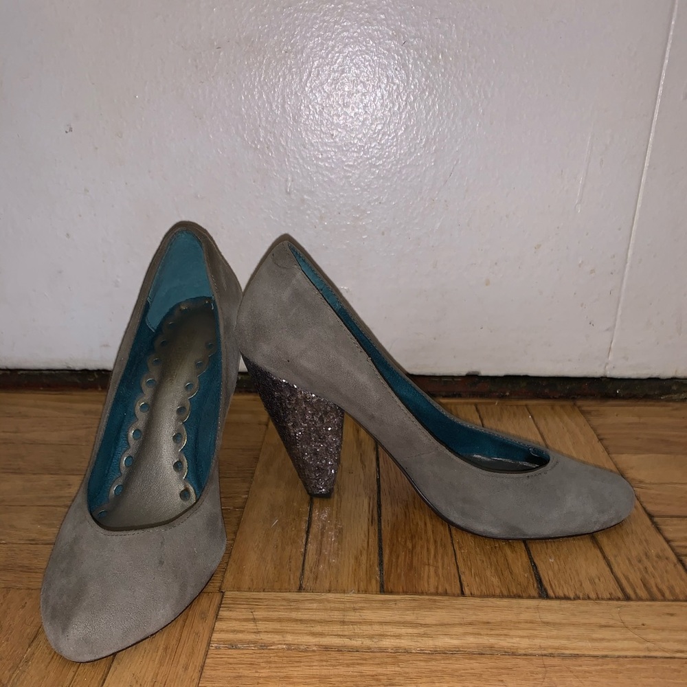 Chunky glitter heels